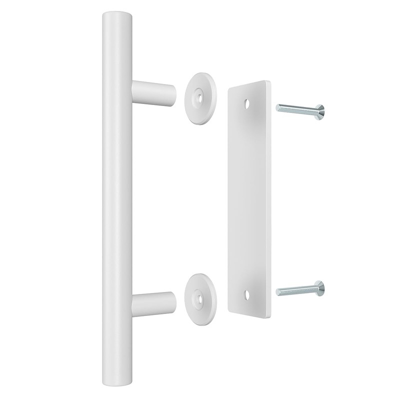 SMARTSTANDARD 12" Barn Door Handles,Sliding Barn Door Pull Handle White