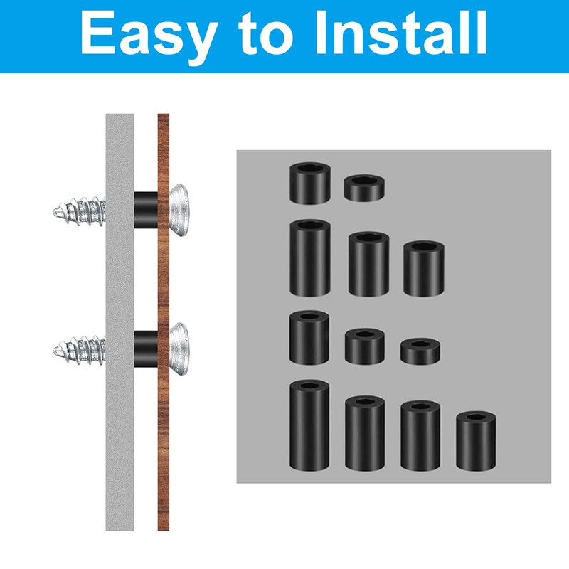 PATIKIL M5 Nylon Spacer Set, 100 Pieces Non-Thread Spacers Made
