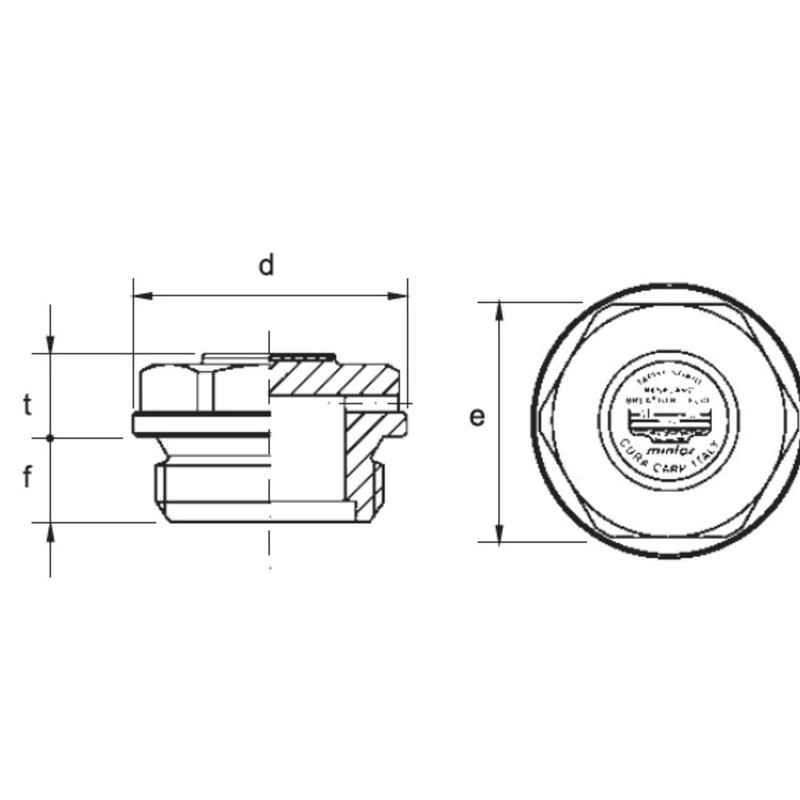 Hydraulic Filling Plug with Breather and Milled Head, 1/2" BSP,