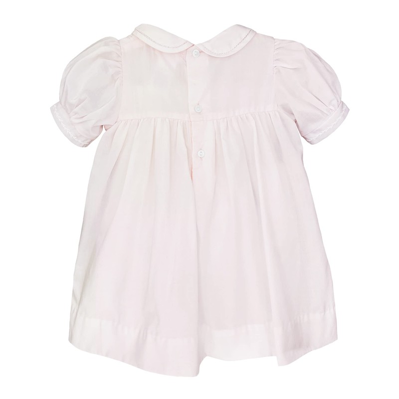 Petit Ami Baby Girls' Dress with Pintucks and Feather Stitching,