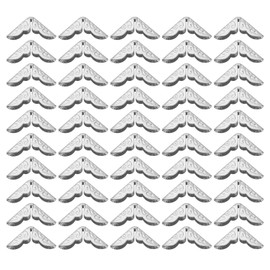 PATIKIL 15mm Metal Book Corners,100pcs Photo Corners Book Corners Protector Retro Metal Decorative for Crafting Scrapbook Photo Album Book Binding,Silver Tone