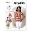 Simplicity SS9287D5 Misses' Sweetheart Neckline Loose Fitting Blouse Sewing Pattern