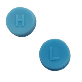 Car A/C Valve Core Cap, AC Refrigerant Port Cap, Air Conditioning Service AC System Charging Port Caps, Low Side and High Side Auto Air Conditioning Repair Parts (2PCS)