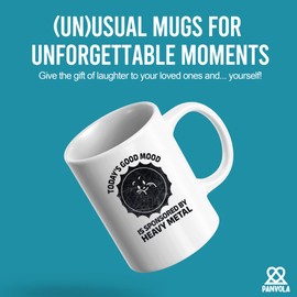 Today's Good Mood Is Sponsored By Heavy Metal Music Lovers Novelty Drinkware Ceramic Mug 11 oz White