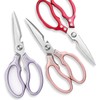 AWinjoy Kitchen Scissors, Heavy Duty Sharp Kitchen Shears Dishwasher Safe,Red