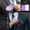 Zonon 6 Pieces Metal Pocket Notebook Aluminum Notepad with Pen