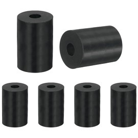 sourcing map 6 Pcs Multi Purpose Rubber Spacer, 0.4" OD x 1.2" ID x 2" Thickness Anti-Vibration Isolation Rubber Bushings Grommets Spacers Washers for Home Cars Boat Accessories (Black)