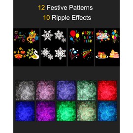 Happy Diwali Projector Lights Outdoor, 2-in-1 Moving Patterns Projector, Festival LED Projection Lamp with 4 Slides, Waterproof Dynamic Rotation Light for Home Garden Yard Patio Party Decorations