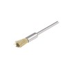 sourcing map Mini Wire Cup Brush Brass Plated Crimped Steel