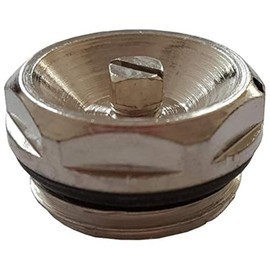1/2" Inch BSP Nickel Plated Manual Mechanical Radiator Air Vent Bleed Plug Valve