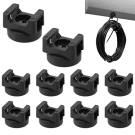 Lyreh 10pcs Magnetic Zip Tie Mounts, Cable Tie Holder Base with Strong Magnet Multipurpose Wire Organizer for Home Office Car Boat Electrical Wiring Cable Management