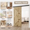 JUBEST 6FT Sliding Barn Door Hardware Track Kit, Aluminium Alloy
