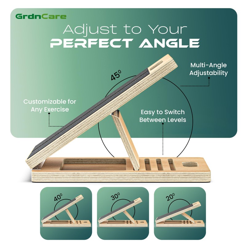 Calf Stretcher – Wooden Portable Slant Board for Calf Stretching
