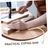 jojofuny Woodworking Coping Saw Bow Saw Hand Steel Bamboo Comfortable