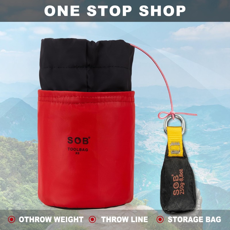 Arborist Throw Line Kit with 197ft Slick Rope & Throw
