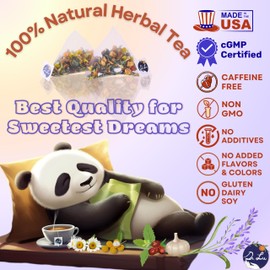 Dr. Lu’s Happy Sleep Tea | 100% Natural Calming Tea for Stress Relief | Bedtime Tea for Fast, Deep, Restful Sleep | Handcrafted Sleepy Tea with Chamomile, Lavender, Lemon Balm & 8 More Relaxing Herbs