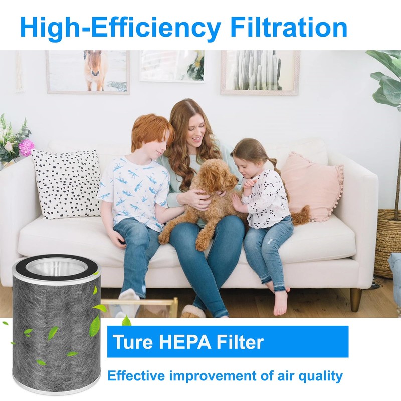 1PACK HP202 Filter Replacement Compatible with shark HP201,HP202,HP301,HP302,HC501,HC502 Air Purifier
