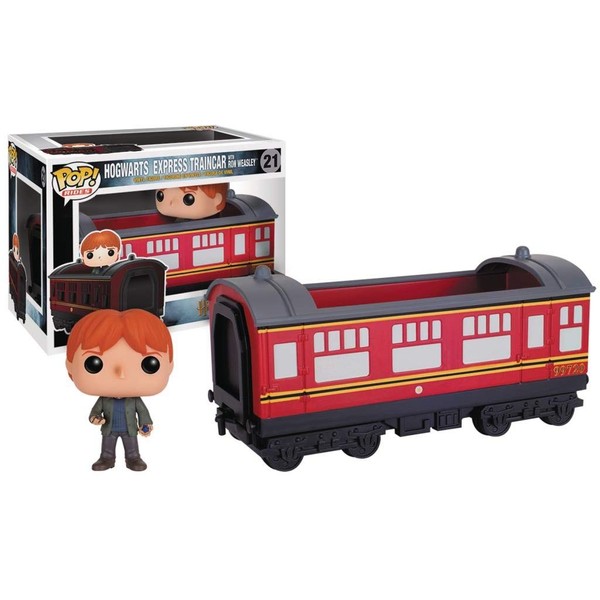 Funko POP Rides: Harry Potter - Hogwarts Express Train car with Ron Weasley Action Figure