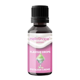 HelloShape Flavour Drops, Sugar-Free, 30 ml, Pistachio Cream, Calorie-Free Sweetening Drops with Dosing Aid, Vegan, for Natural Yogurt, Porridge or Quark