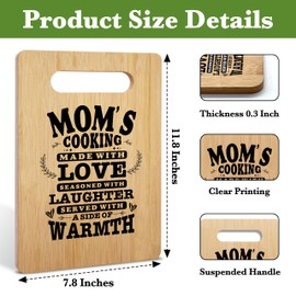 ZIIUFRN Gifts for Mom, Mom's Cooking Made with Love Mom Birthday Gifts Cutting Board, Christmas Gifts for Mother from Daughter-A15