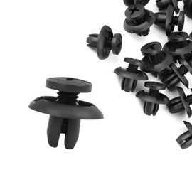 VekAuto 20 x 8mm Nylon Push-Type Retainer Clips Fasteners Bumper Fender Hood Splash Shield Auto Accessories