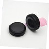 Ipetboom 6pcs Round Black Refillable Container Case for Lip Balm