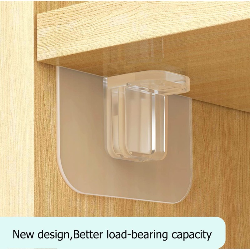 12 Pack Shelf Support Peg,Self Adhesive Shelves Clips,Strong Partition Pin