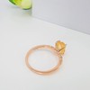 Real Raw Imperial Topaz Dainty Ring Rose Gold November Birthstone