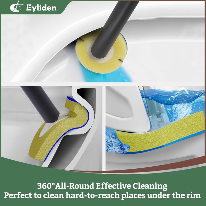 Eyliden Disposable Toilet Brush and Plunger Combo | 2-in-1 Toilet