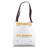 campers' catnap: grandpas' humorous outdoor snooze tee Tote Bag