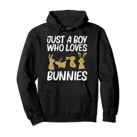 Cool Bunny Art For Boys Kids Rabbit Jersey Wooly Pet Animal Pullover Hoodie