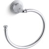 KOHLER K-10557-CP Devonshire Bathroom Towel Ring, Sleek Design, Quick Install,