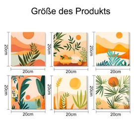 lxmydm Paint by Numbers Adult DIY Landscape Digital Oil Painting with Polypropylene Paint, Two Sets Brushes, Wrinkle Free Canvas, Suitable for Everyone, as a Gift, 20 x 20 cm