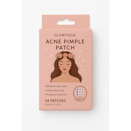 GlowTique Acne Pimple Patch-24 Hydrocolloid Stickers for Acne, Fast Healing, Spot Treatment, Innvisible on Skin
