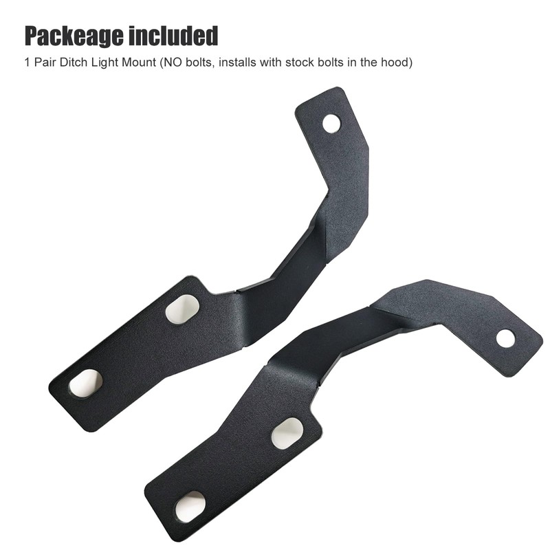 DarSeity Low Profile Mount Hood Hinges Ditch Light Brackets for