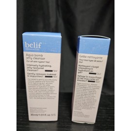 belif New BELIF AQUA BOMB JELLY CLEANSER 1.01oz ea. Travel Size LOT OF 2 All Skin Type