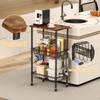 Rolling Kitchen Storage Cart, 3-Tier Storage Rack on Caster Wheels