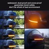 Pair Turn Signal Lights Rear View Mirror Blinker Dynamic Flowing