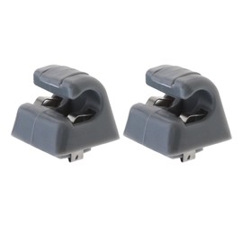 Micro Traders 2PCS Car Sun Visor Hook Clips Compatible with W123 W124 W126 W140 W201 W463 A1268100012 126-810-00-12-8412 Visor Accessories Plastic Grey