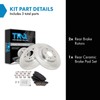 TRQ Rear Brake Pad & Rotor Kit Ceramic Compatible with
