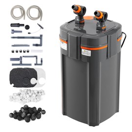 VEVOR Aquarium Filter 238GPH, 3-Stage Canister Filter 55-75 Gallon, Ultra-Quiet Internal Aquarium Filter with UV Protection, Submersible Power Filter with Multiple Function for Fish Tanks, 11W