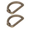 20Pcs Metal D Rings Snake Pattern Wear Resistant Metal Rings