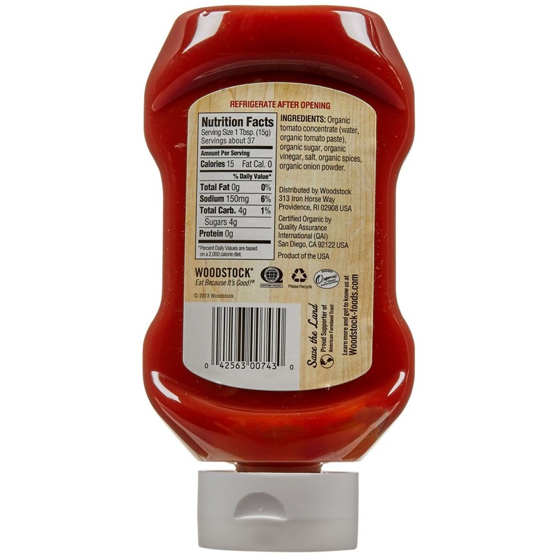 WOODSTOCK FARMS Organic Tomato Ketchup, 20 OZ