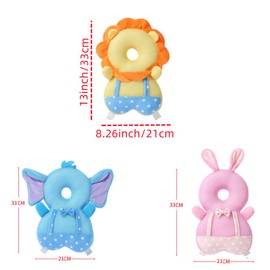 Baby Head Protector Cushion Toddler Backpack Baby Head Protector & Baby Knee Pads Adjustable Toddlers Head Safety Pad Cushion Backpack for Age 5-24months (Blue)