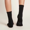 Boody Women's Crew Boot Socks, Black / 3-9