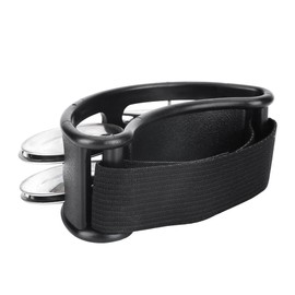 Bnineteenteam Foot Tambourine Percussion Musical Instrument Metal for Jingle Bell Accessories, Foot Tambourine (Black) Tambourine Musical Instrument