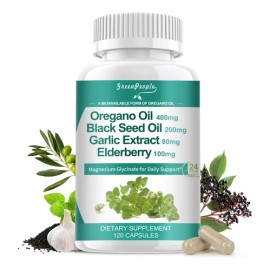 Greenpeople Cápsulas Aceite Orégano Orgánico 120 Unidades                                                                                             