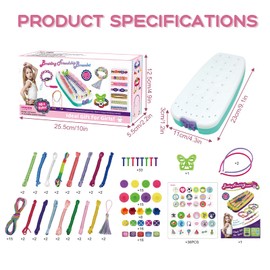 MEIVINES Friendship Bracelet Making Kit 189PCS Friendship Bracelet Craft Kit Bracelet Making Kit for Girls DIY Friendship Bracelet Arts and Craft Kit Birthday Present for Teen Girls (White)