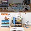 Marbrasse Desk Organizer with File Holder, 5-Tier Paper Letter Tray