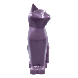 Muna Maceta Geométrica Minimalista De Gato Esmaltada Cerámica